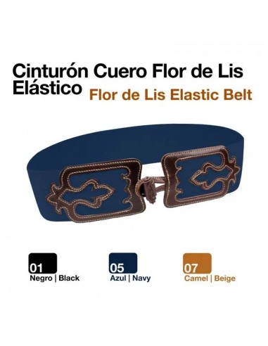 "Fleur de Lis" Elastic Belt