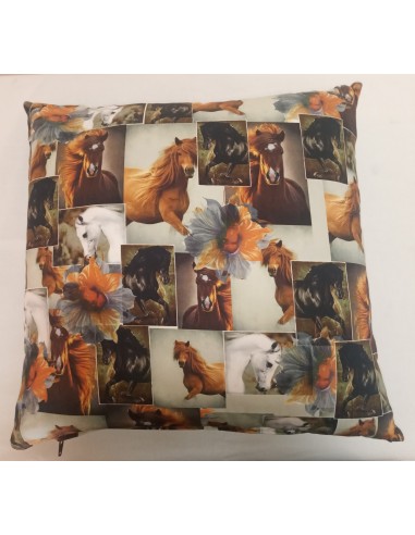 Cushion with Equestrian Motifs