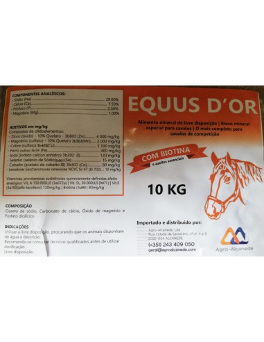 EQUUS D'OR Suplemento Mineral com...
