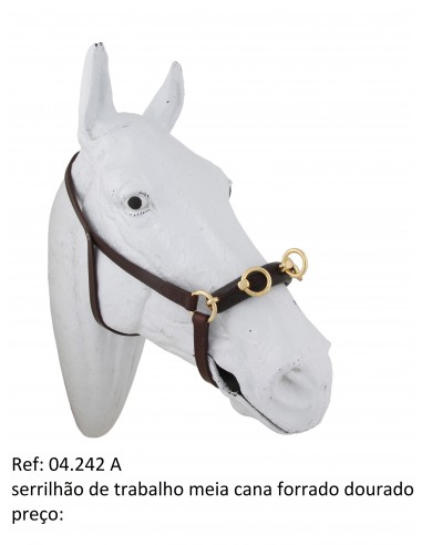 Golden Lined Half-cane Work Cavesson