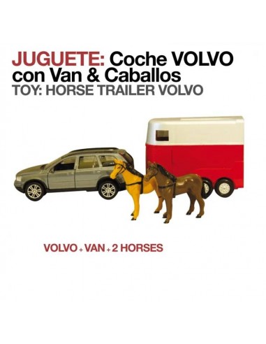 Volvo toy with trailer and horses